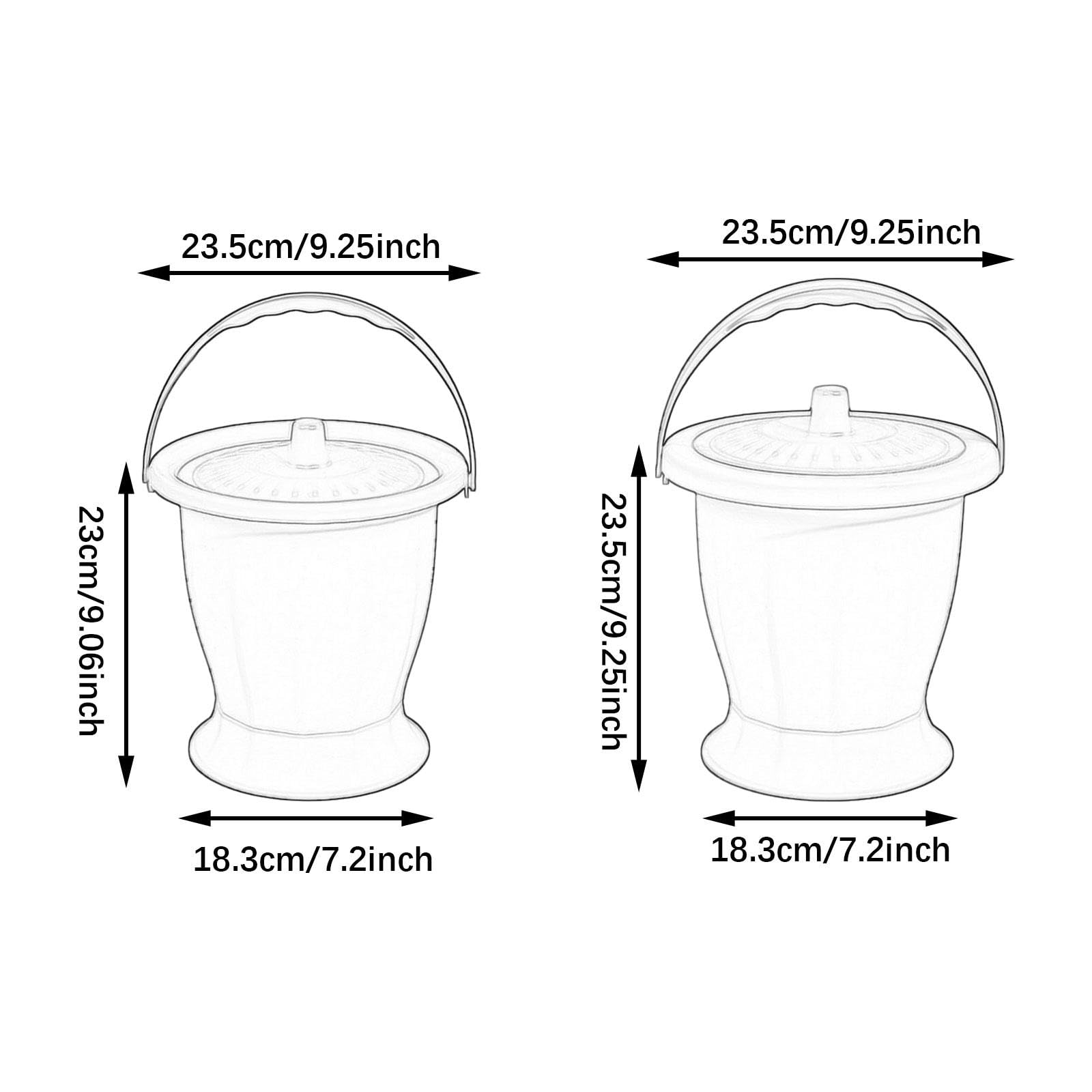 Vaso Da Notte, Sputacchiera, Padella con Coperchio, Padella, Vasino, Orinatoio a Bottiglia, Orinatoio, Vaso Da Notte per Camera Da Letto, Adulti, Anzi, Anello