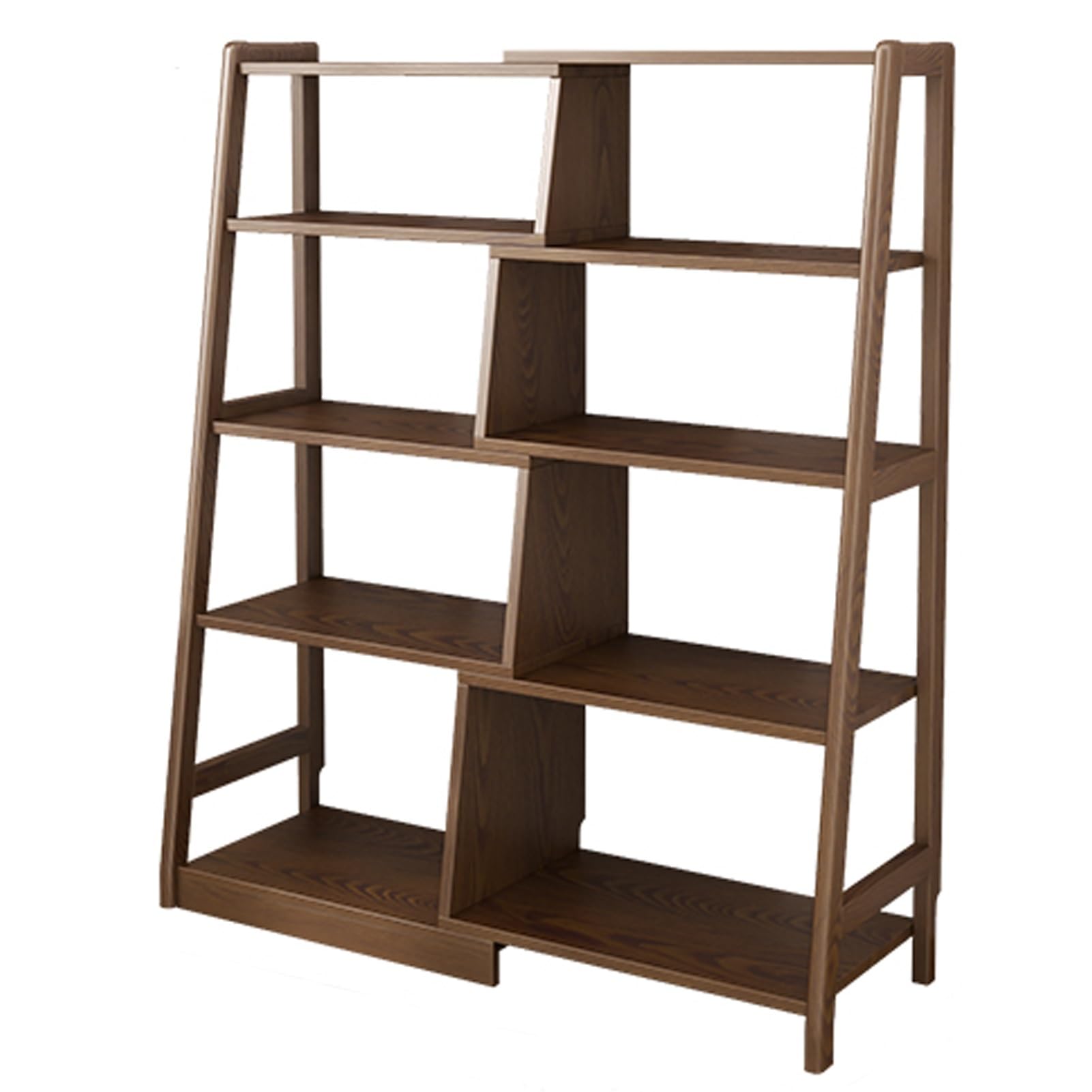 Libreria angolare espandibile a forma di L, libreria in legno con contenitore aperto, moderna libreria autoportante, per piccoli spazi o angoli (127 cm)