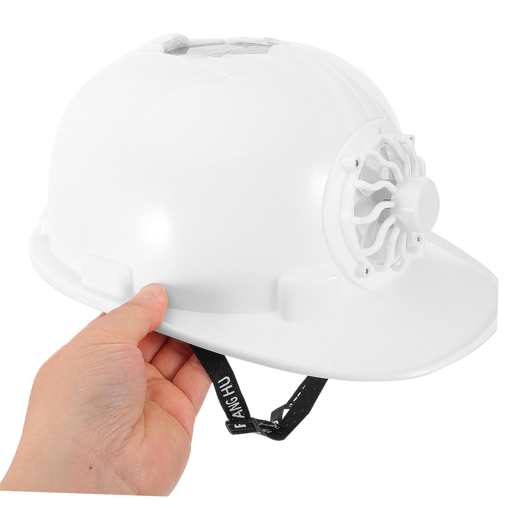 Anneome Solarbetriebener Weißer Schutzhelm mit Ventilator aus Kunststoff Arbeitskappe und Bauschutzhelm für Bauarbeiter Kühlend und Schützend bei Sommerfest und Außeneinsätzen