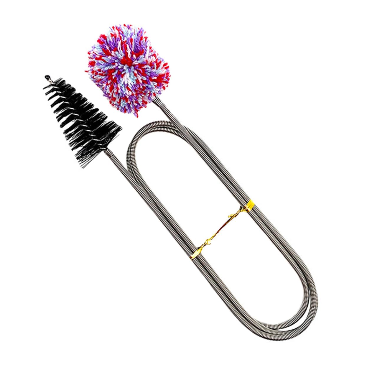 SUPVOX Sax Cleaning Brush Saxophone Bristle Instrument Cleaning Cloth Musical Horn Cleaning Brush Instruments Flexible Tube Cleaning Cleaner Swab Extra Sax Brush Silver Nylon