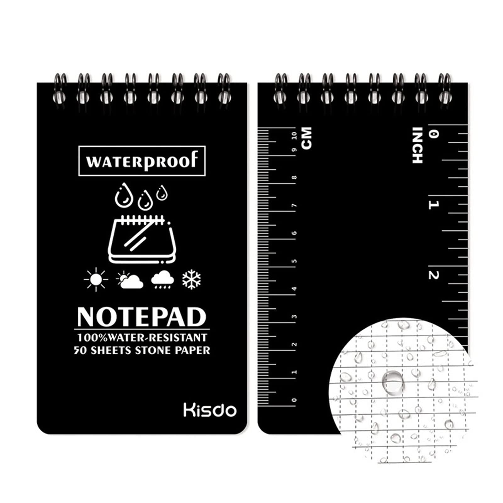 Notepad Write in The Rain Notebook Notebook Stone Paper Pocket Notebook All-Weather Memos Notebook