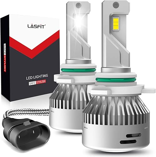 LASFIT Bombillas LED 9012 HIR2 superbrillantes de 60 W 6000 lúmenes 6000 K bombilla halógena de repuesto haz ajustable de 360 grados Plug Play 2