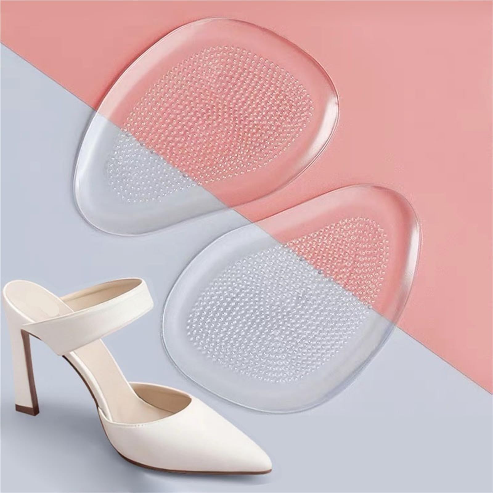 10 pares de plantillas de silicona for zapatos, almohadillas suaves for el antepié alivia el dolor del talón, proporciona comodidad y flexibilidad para zapatos y pies(Trabsparent01)