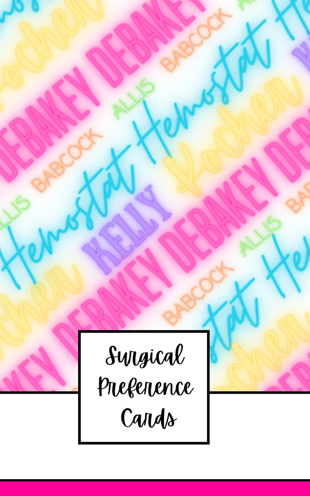 Surgical Preference Cards: catalogues the specific tools, supplies, and room setup that a surgeon prefers to use for a particular type of surgical