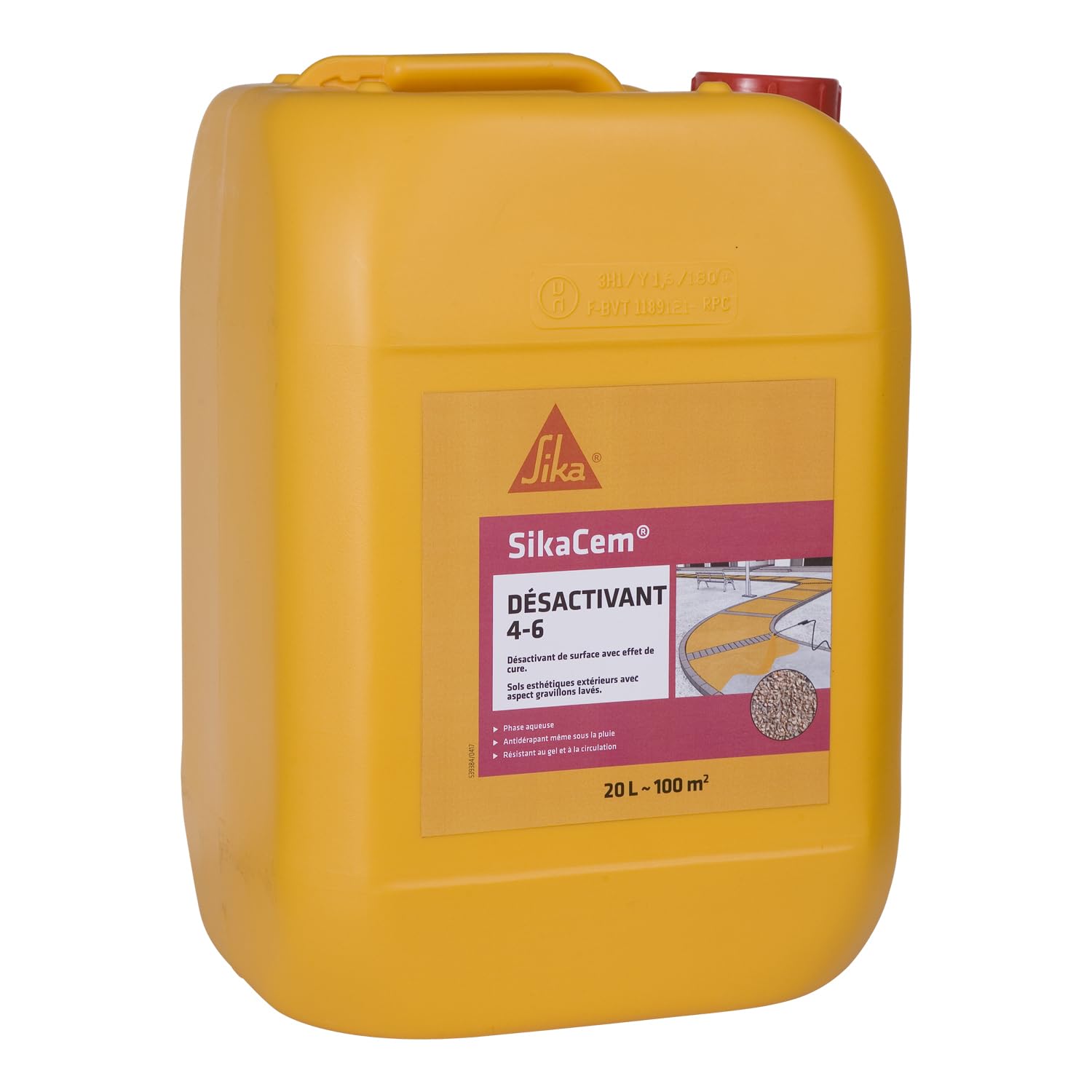 Désactivant de surface SIKA blanc pour aménagements de terrasses et allées