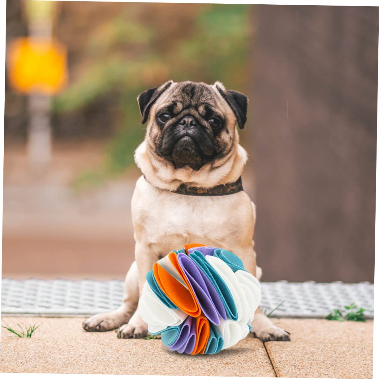 FRCOLOR Pelota Olfativa para Perros Interactiva Fugas, Juguete Masticable De Tela De Fieltro, 20 Cm, para Entretenimiento En Casa y Jardín, Adecuada para Perros Adultos y Cachorros