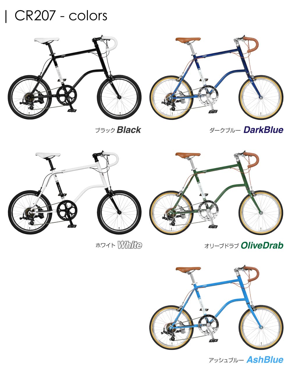 Amazon | a.n.design works CR207 ダークブルー 20インチ（406） 小径