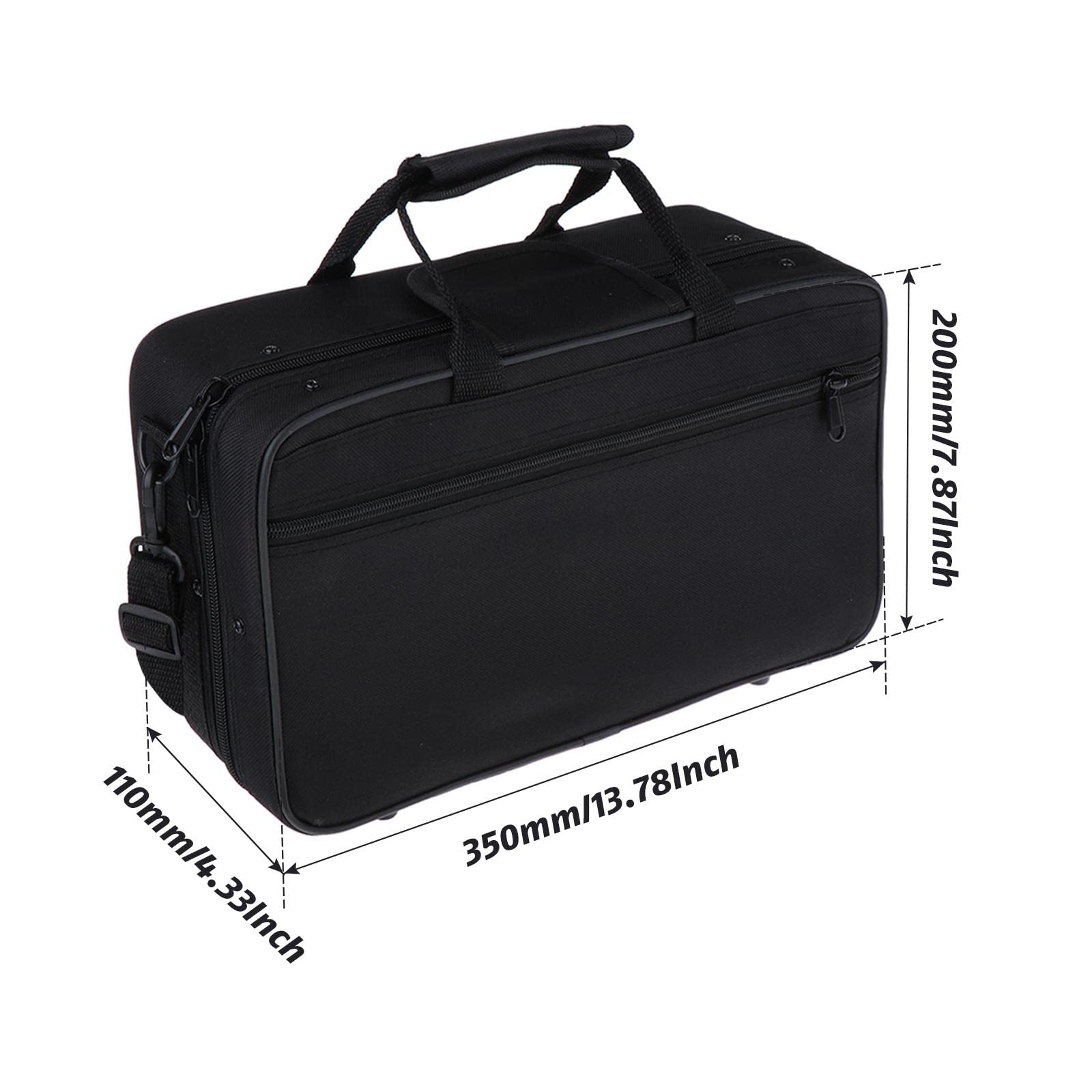 Estuche De Clarinete Acolchado De Espuma Resistente Al Agua Clarinetas Estuche Negro