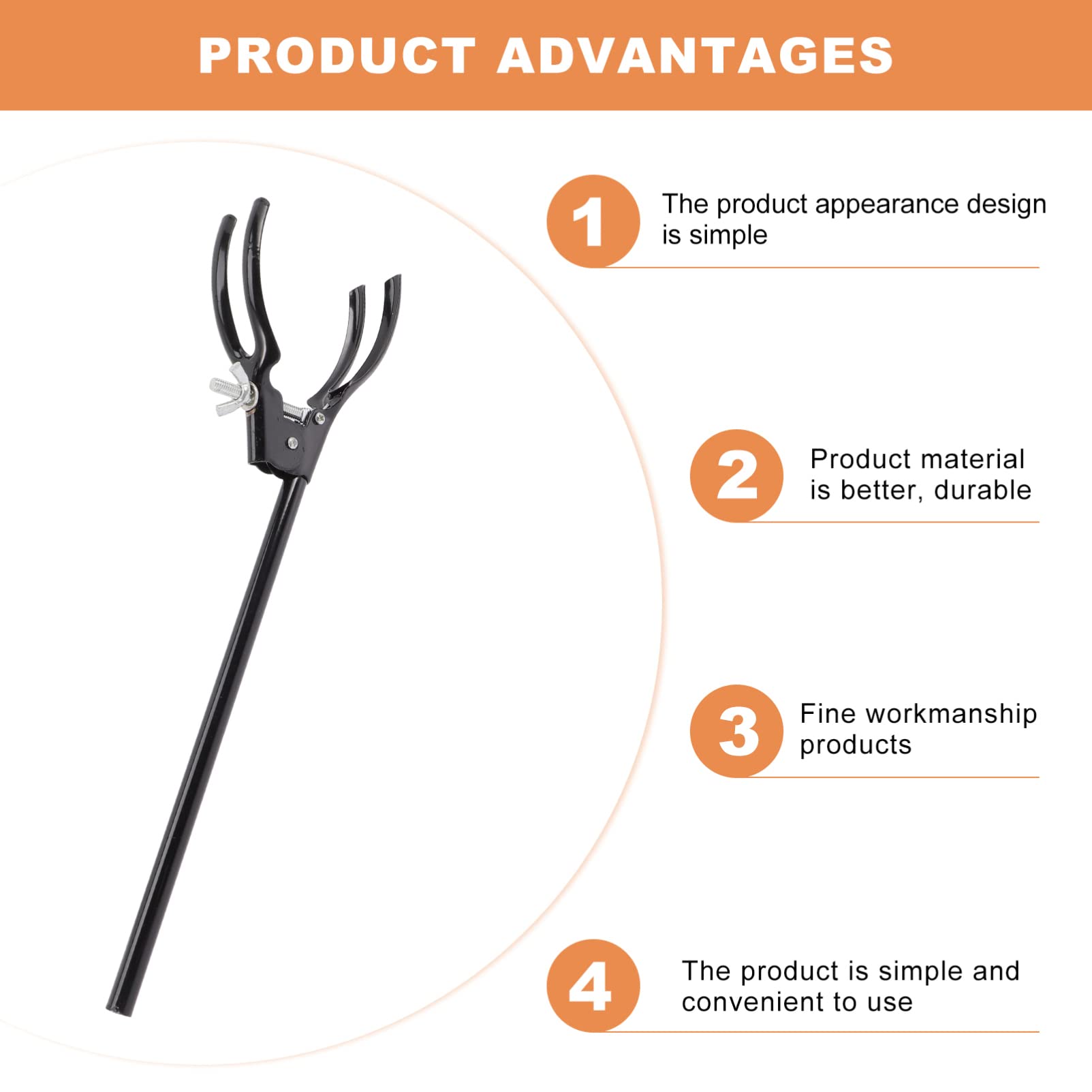 NAMOARLY 4-prong Labs Clamp Holder for Test Tube Flask Beaker Heavy Duty Iron Laboratory Scientific Tool Adjustable Clamp Clip Beads Test Tube Holder