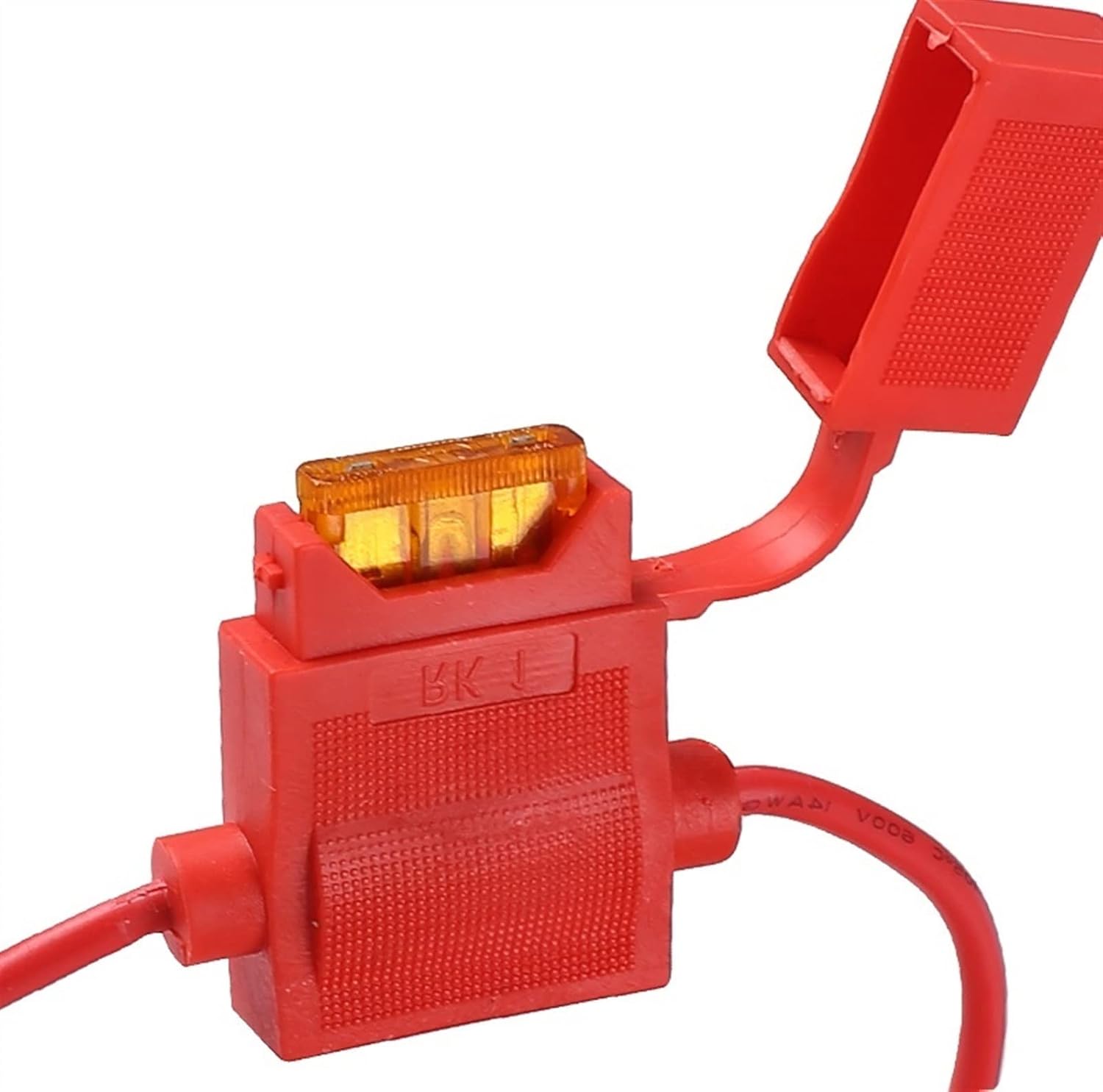 5PCS Power Socket Mini Small Medium in-Line Auto Fuse Holder 16AWG with 5A 10A 15A 20A 30A 35A Fuse Car Replacement(30a,Small-RED)