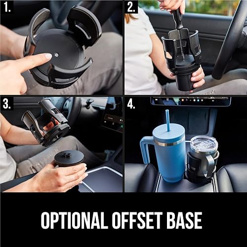 Miniatura 8 de GORILLA GRIP Expansor de portavasos para automóvil, mantiene seguras las tazas grandes para bebidas, expansor para Yeti, HydroFlask, Stanley de 18 a