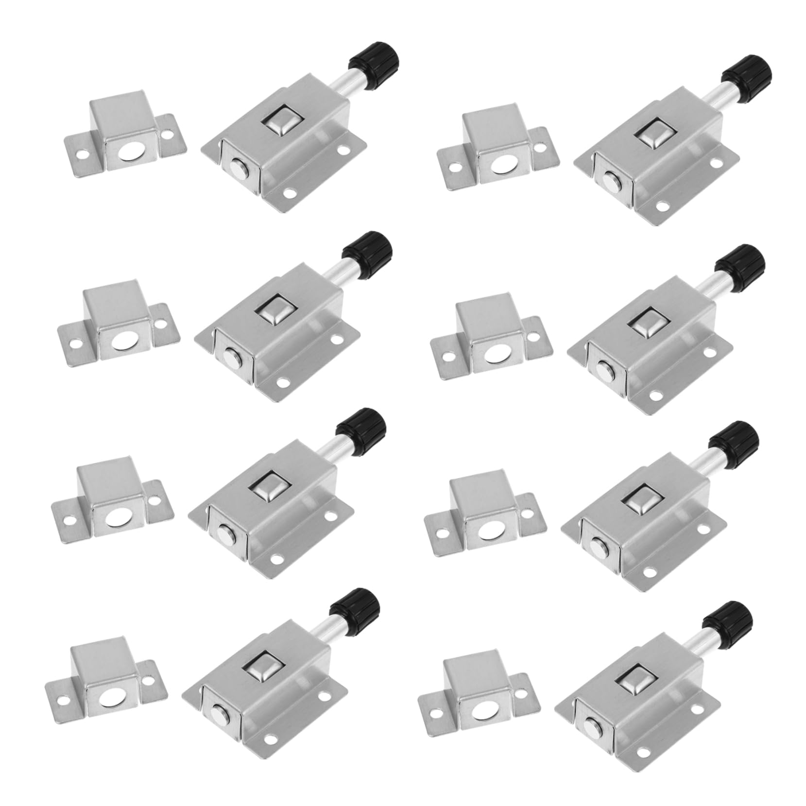 8pcs Deadbolt Lock Slide Bolt Door Safety Lock Window Latch Door Latch Parts Double Sliding Lock Sliding Bolt Lock Sliding Padlock Bolt Gate Door Lock Stainless Steel Security Lock