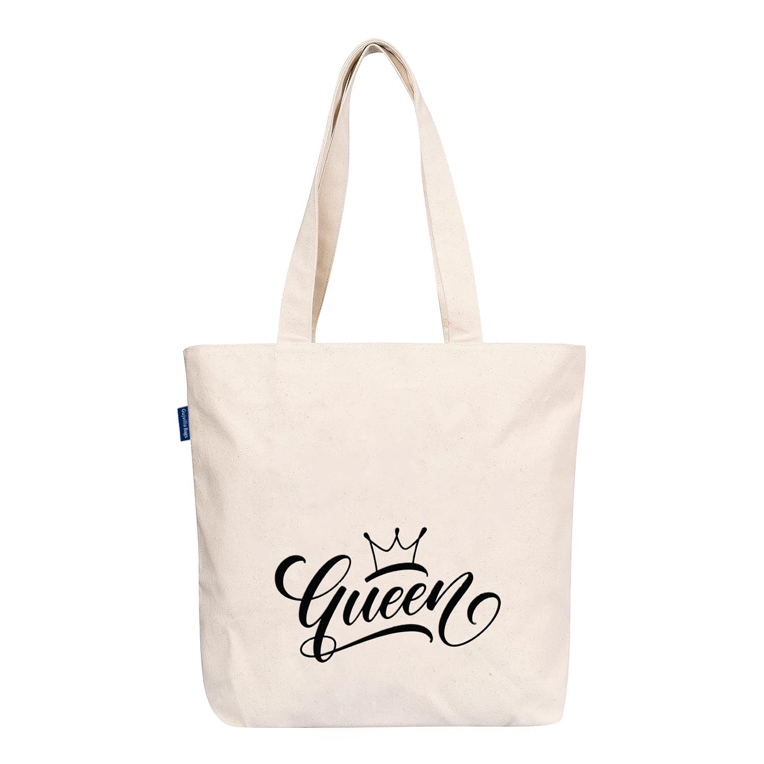 Gujvilla Large Canvas Tote Bag for Women, Heavy canvas Zipper collage school beach bag for ladies, Reusable Multi-Purpose canvas Bags for Gym/party/Beach/Groceries shopping (Queen) (B0D3BZB2Y9) Amazon Price History, Amazon Price Tracker