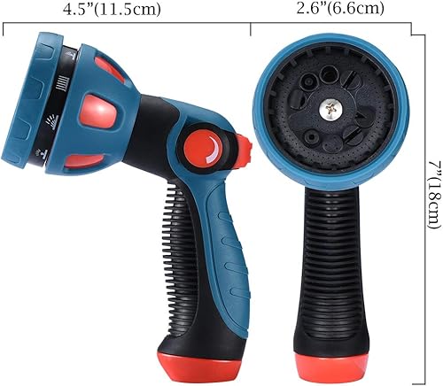 Miniatura 12 de Boquilla de manguera de agua Boquilla de manguera de jardín Boquilla de pulverización con 10 patrones de boquillas de manguera de alta presión