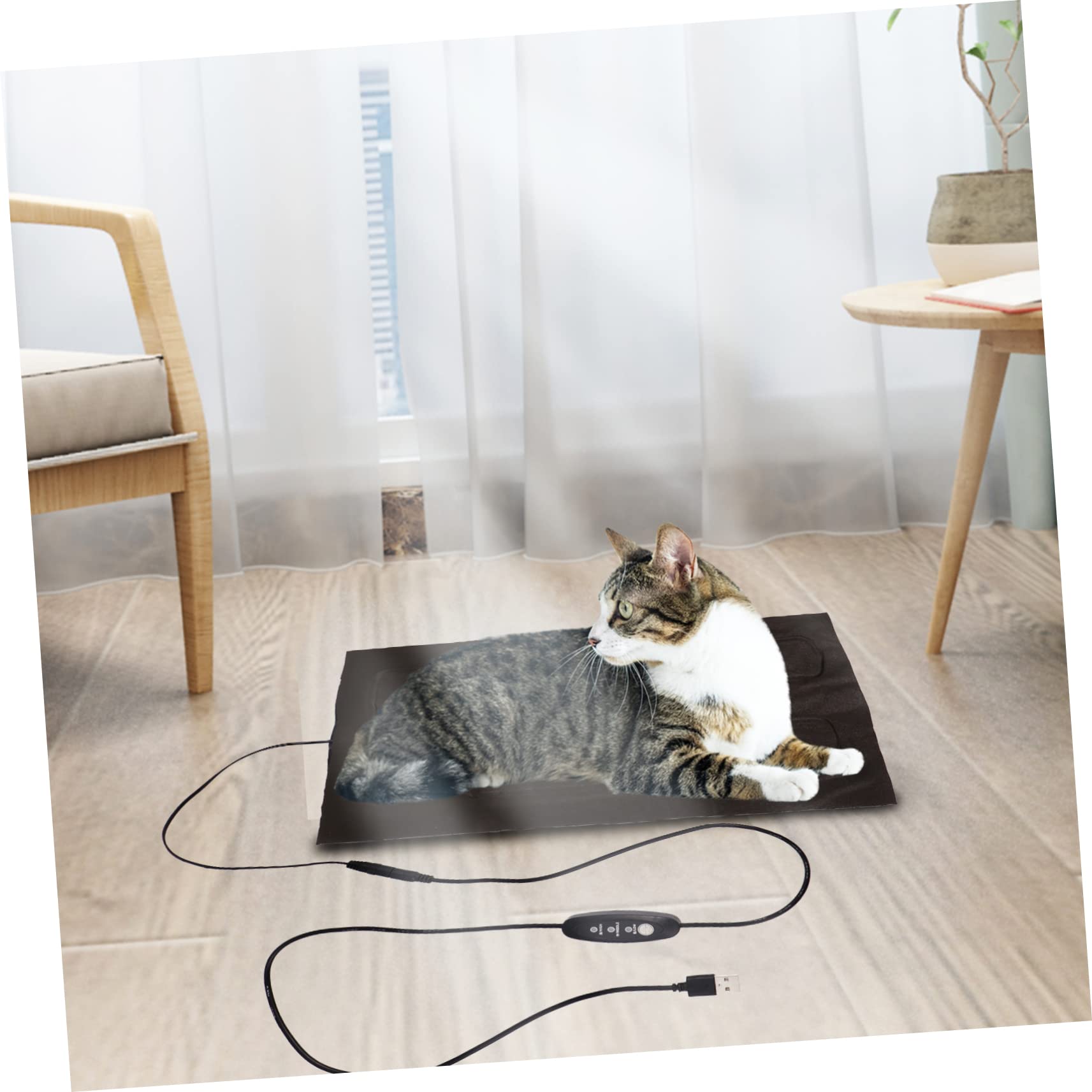 NOLITOY 3pcs USB Pet Heater Pad Pet Heating Tool Heat Mats Adjustable Temperature Heated Dog Pad USB Heated Dog Bed Accesories Dog Pads Fiber Heating Material