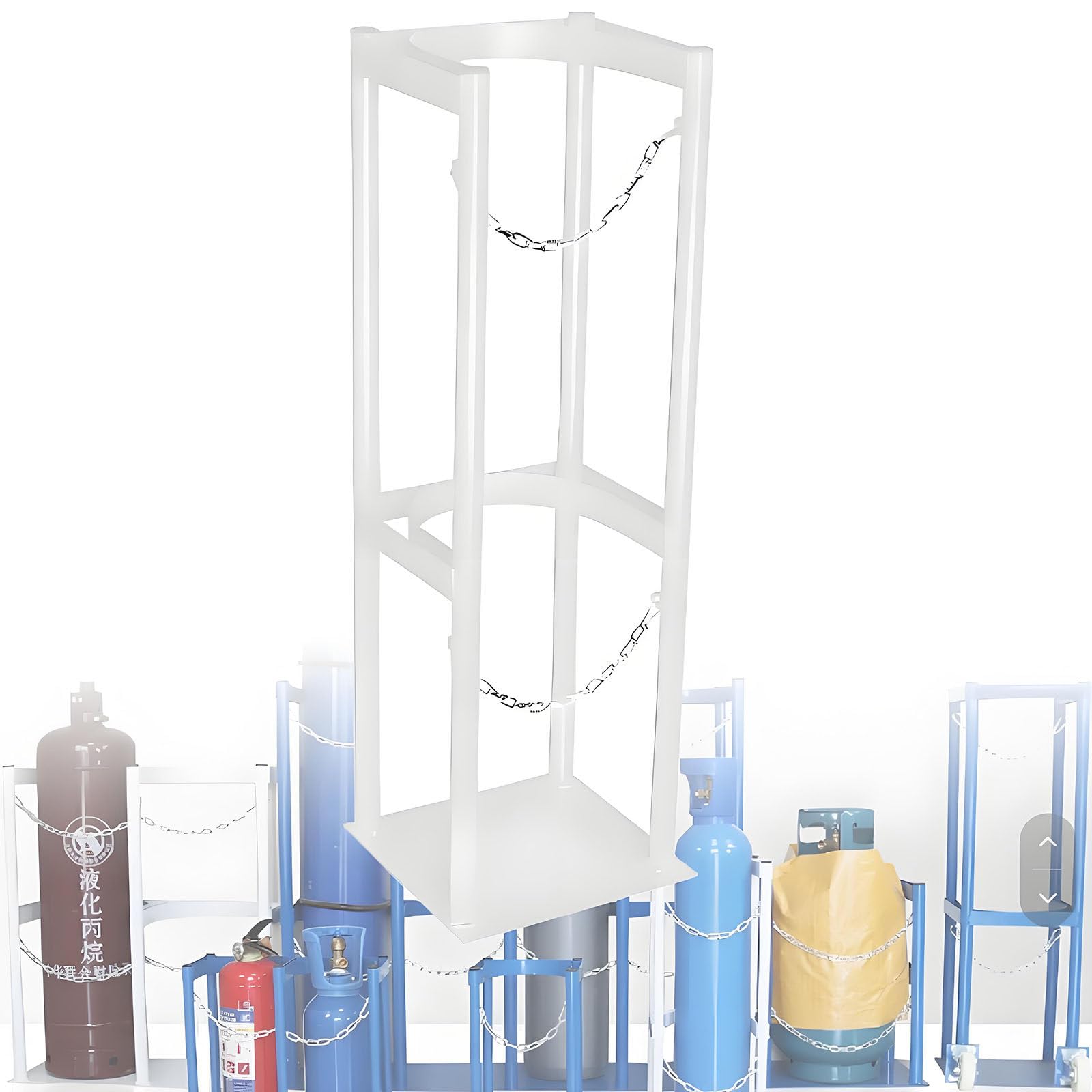 IYUESQ Heavy-Duty Steel Cylinder Storage Rack for Secure Workshop and Garage Organization