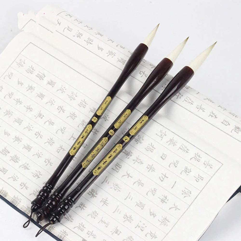 Pinceau de Calligraphie Pinceau de Calligraphie Chinoise, stylos pinceaux, Pinceau de Calligraphie Chinoise, Manche en Bois d'acajou