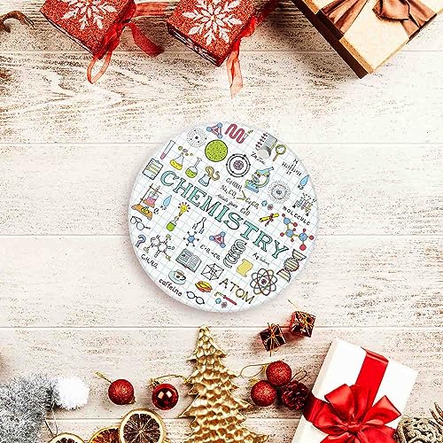 Christmas Tree Ornaments Funny Hanging Xmas Decor for Office,Chemistry Science Doodle Hand Drawing - Image 5