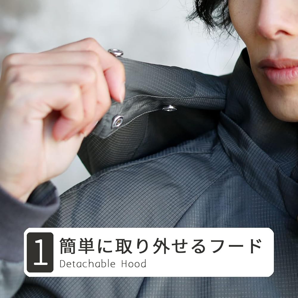 マークアンドロナ　多機能　ナイロンジャケット　フード脱着可能 30s and 40s] The North Face's new nylon jacket is the best