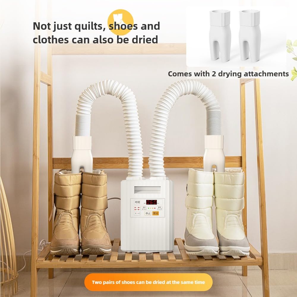 Calentador de cama y secador de aire multifunción 3 en 1, eliminación de humedad portátil para ropa de cama, zapatos, ropa, electrodomésticos compactos para uso doméstico