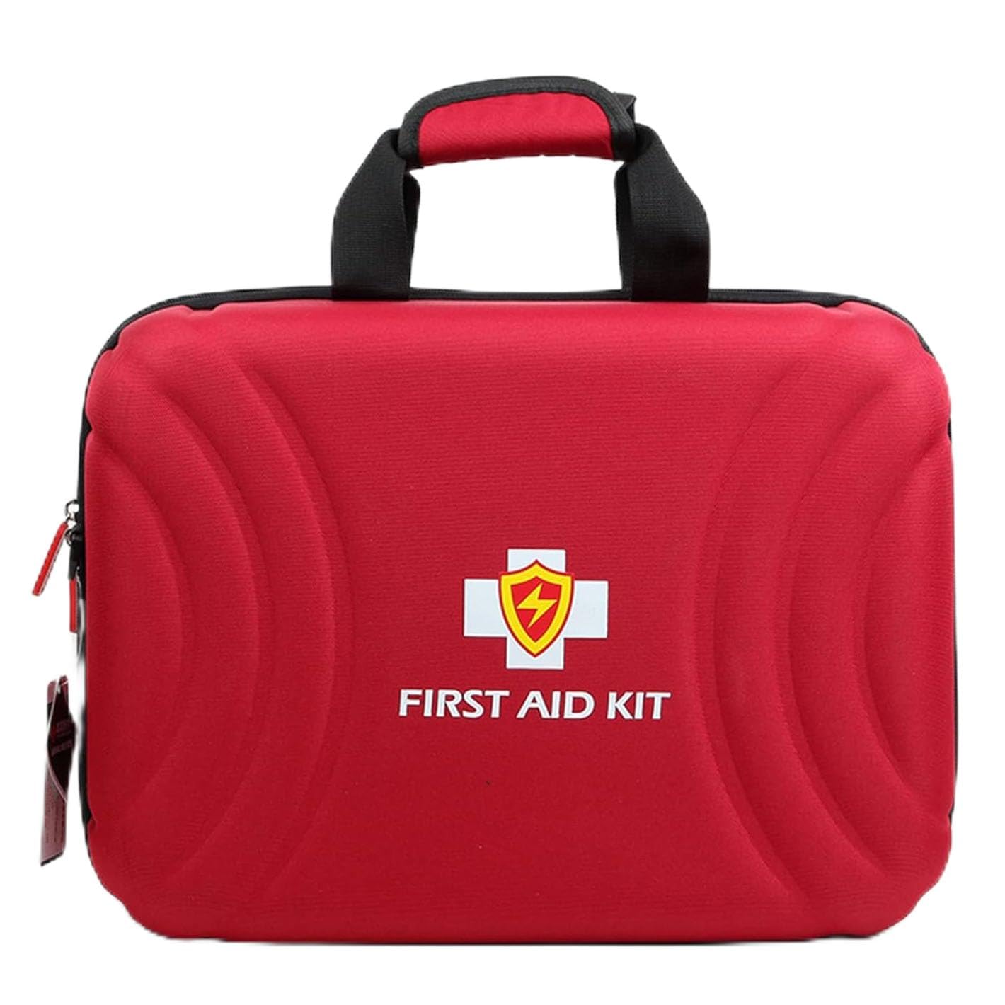 Botiquín de primeros auxilios multipropósito para exteriores, kit de rescate médico para desastres terremotos, para el hogar, al aire libre, Red Red Red