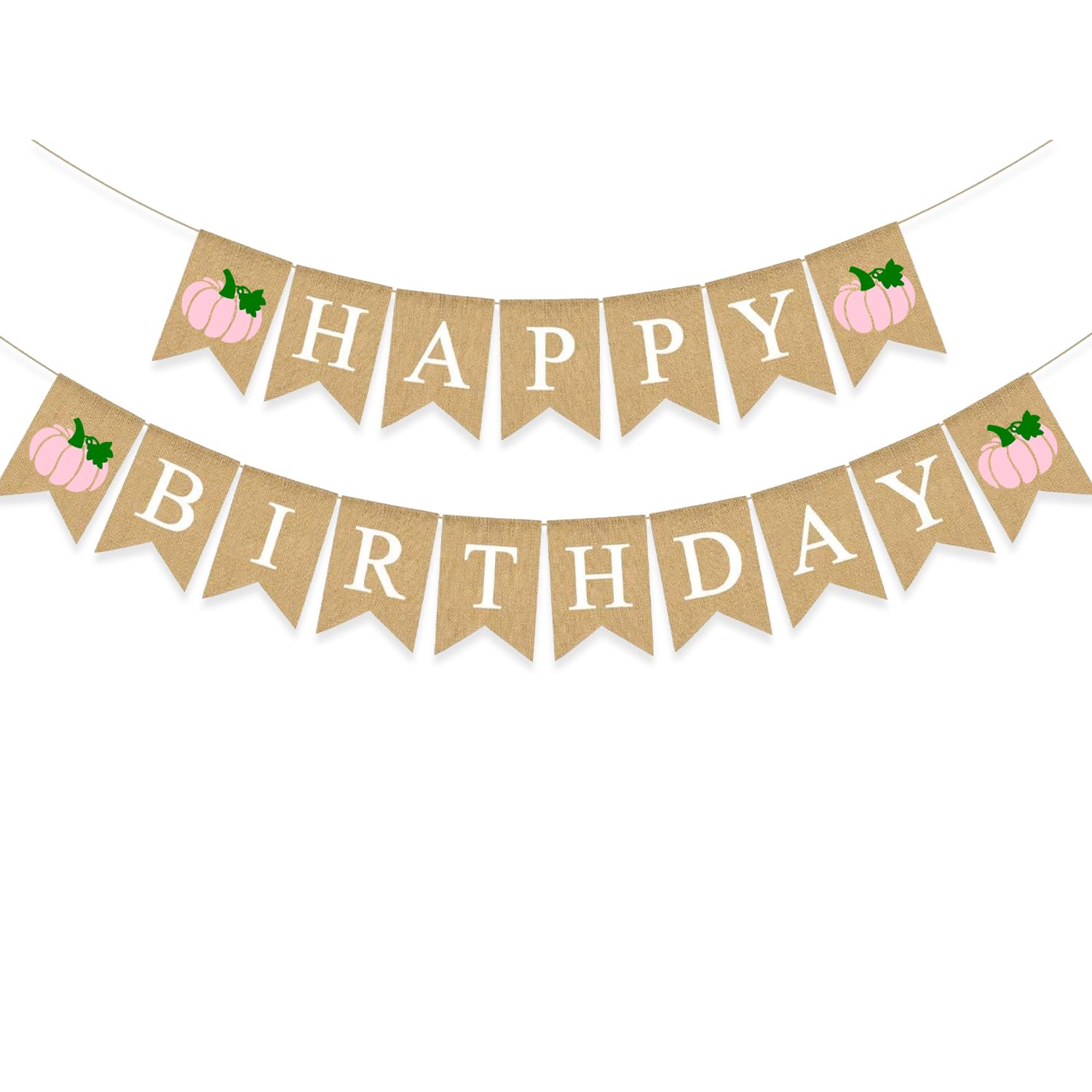 Pumpkin Birthday Burlap Banner Our Little Pumpkin Party Decoration Thanksgiving Fall Theme Birthday Supplies Pink