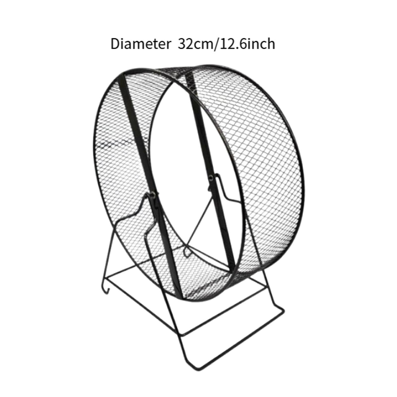 Roue d'exercice pour Hamster Roue de Course Métal Support Stable Accessoire Cage Roue Silencieuse Adaptée Aux Souris Gerbilles Rats Usage Maison, 32cm