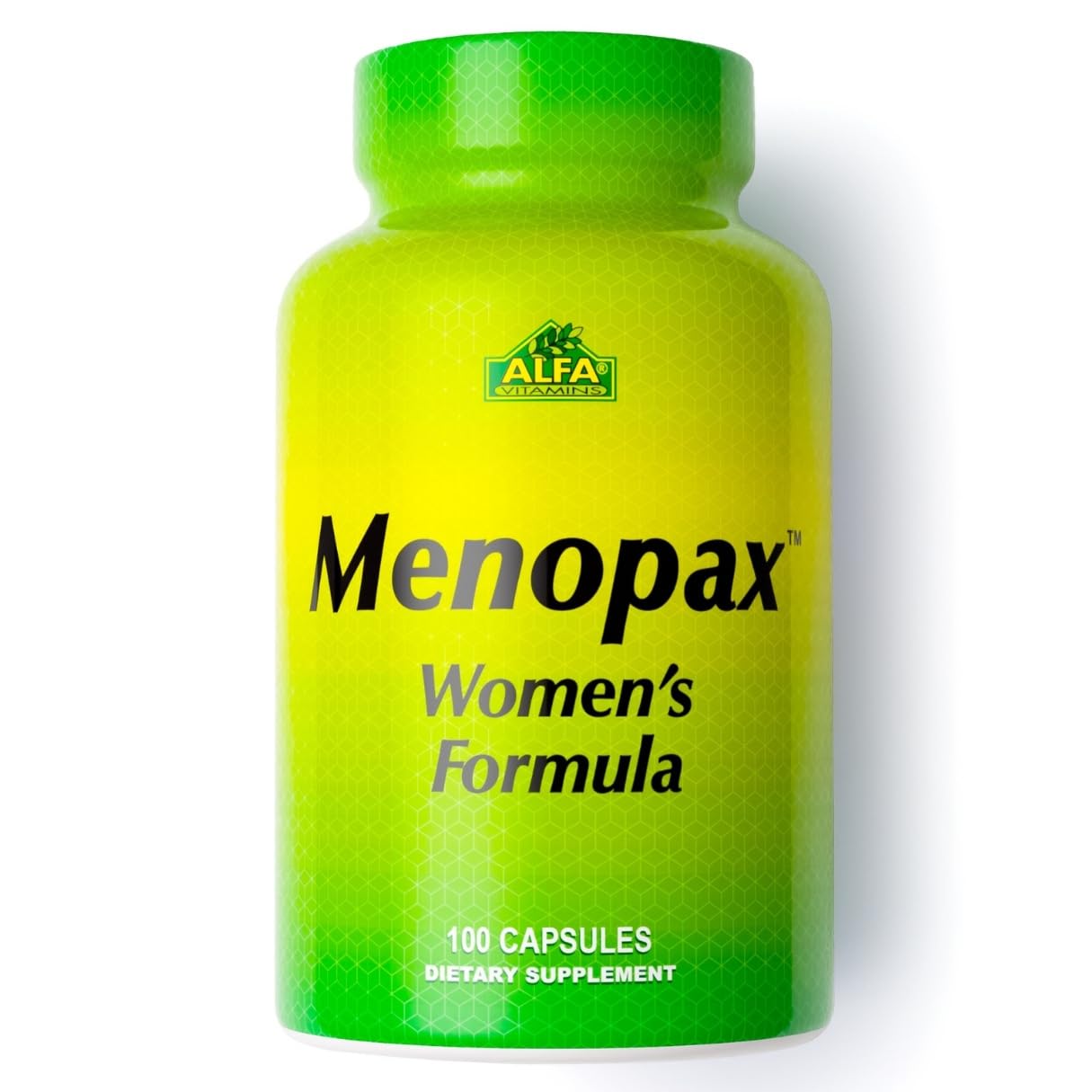 ALFA VITAMINS Menopax Women's Formula, Gluten Free Vitamin for Menstrual Health and Overall Wellness, Supports Joints, Energy, and Cycle Balance, Dietary Supplement for Women, 100 Capsules