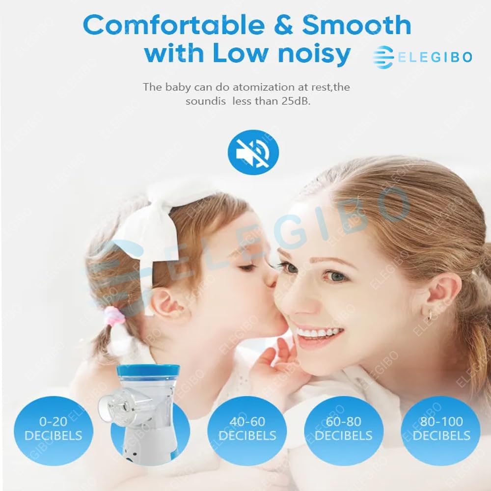 ELEGIBO Portable Nebulizer for Adults and Kids Travel and Household Use, Handheld Mesh nebulizer - Image 7 thumbnail
