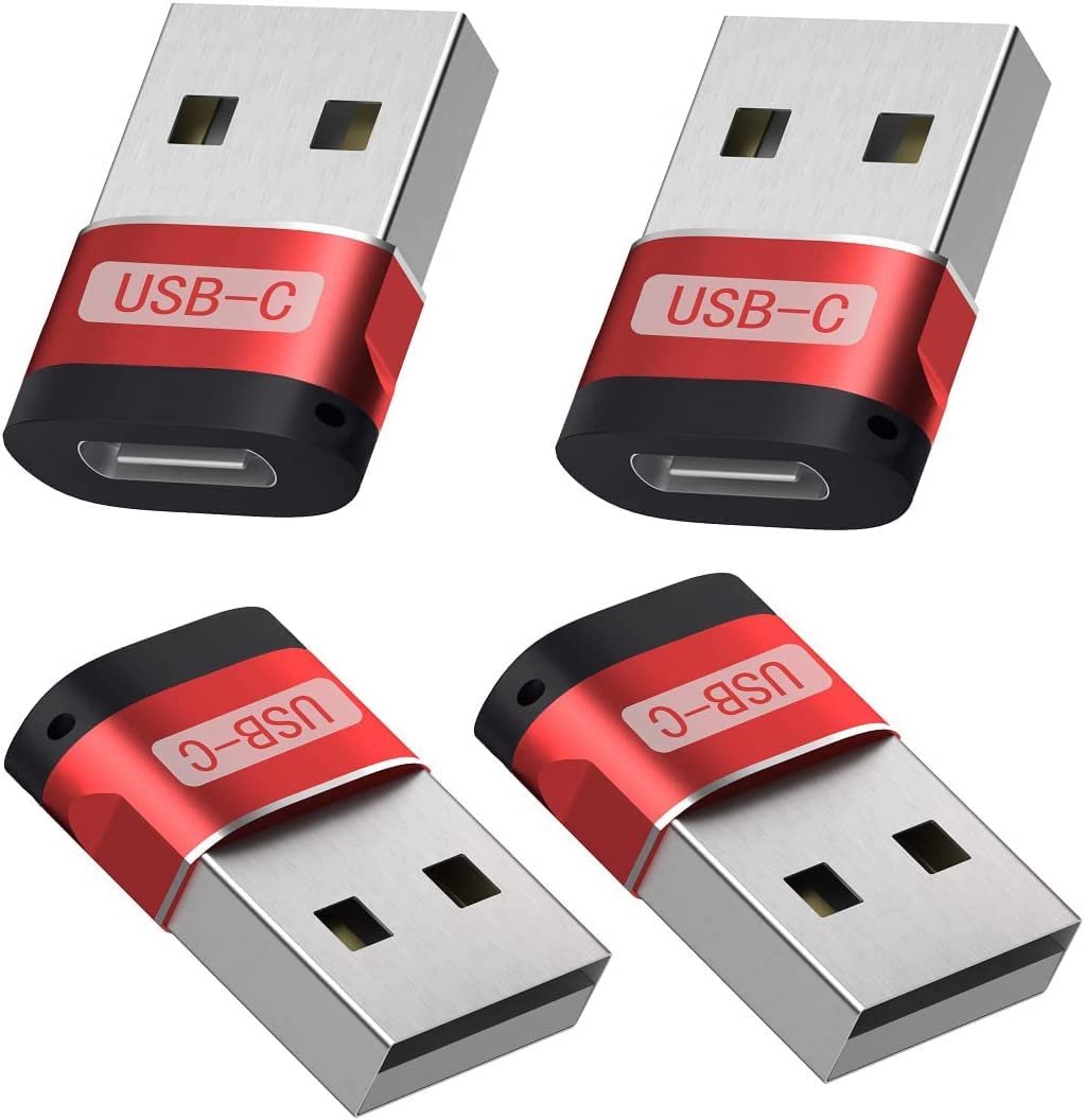 Rts (2 Pack) Type C USB C Female to USB A Male Adapter, Type C Charger Connector for Apple Watch iWatch Series 8 7 SE,iPhone 11 12 13 Pro 14 Plus Max Mini,Airpods,iPad 9 Air 5,Galaxy Note 10 20 S20 S21 S22 Red (B0BGQ243FQ) Amazon Price History, Amazon Price Tracker