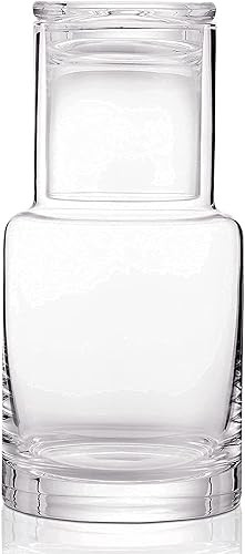 Miniatura 1 de Juego de jarra de noche y vasos, utiliza el vaso como tapa, jarra de agua nocturna para mesita de noche, jarra dispensador de enjuague bucal con