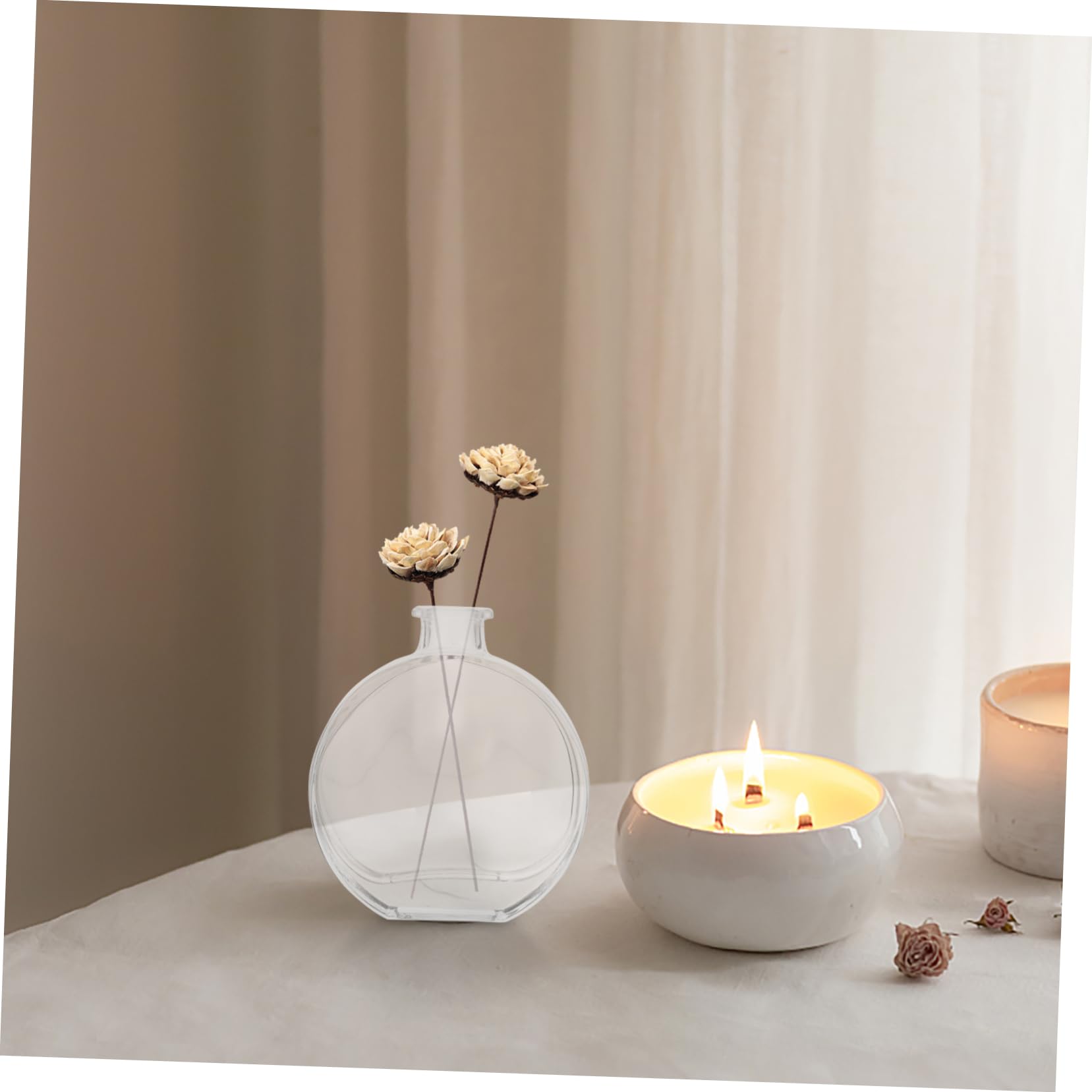 3 Stück Aromatherapie Glasdiffusorflaschen 100 Ml Transparente Ätherische Öl Diffusorflasche Für Raumduft Zuhause Büro Inkl Polymerstopfen Leer