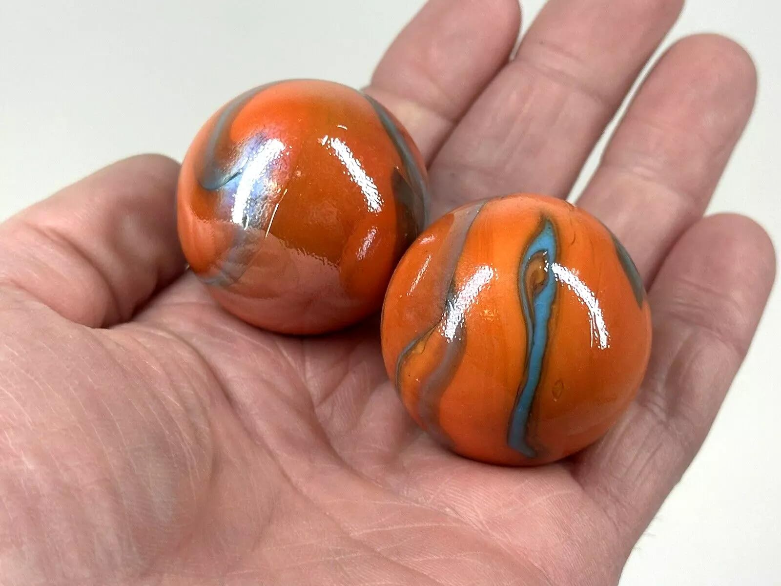 2 BOULDERS 35mm Valkyrie Marbles 1-3/8