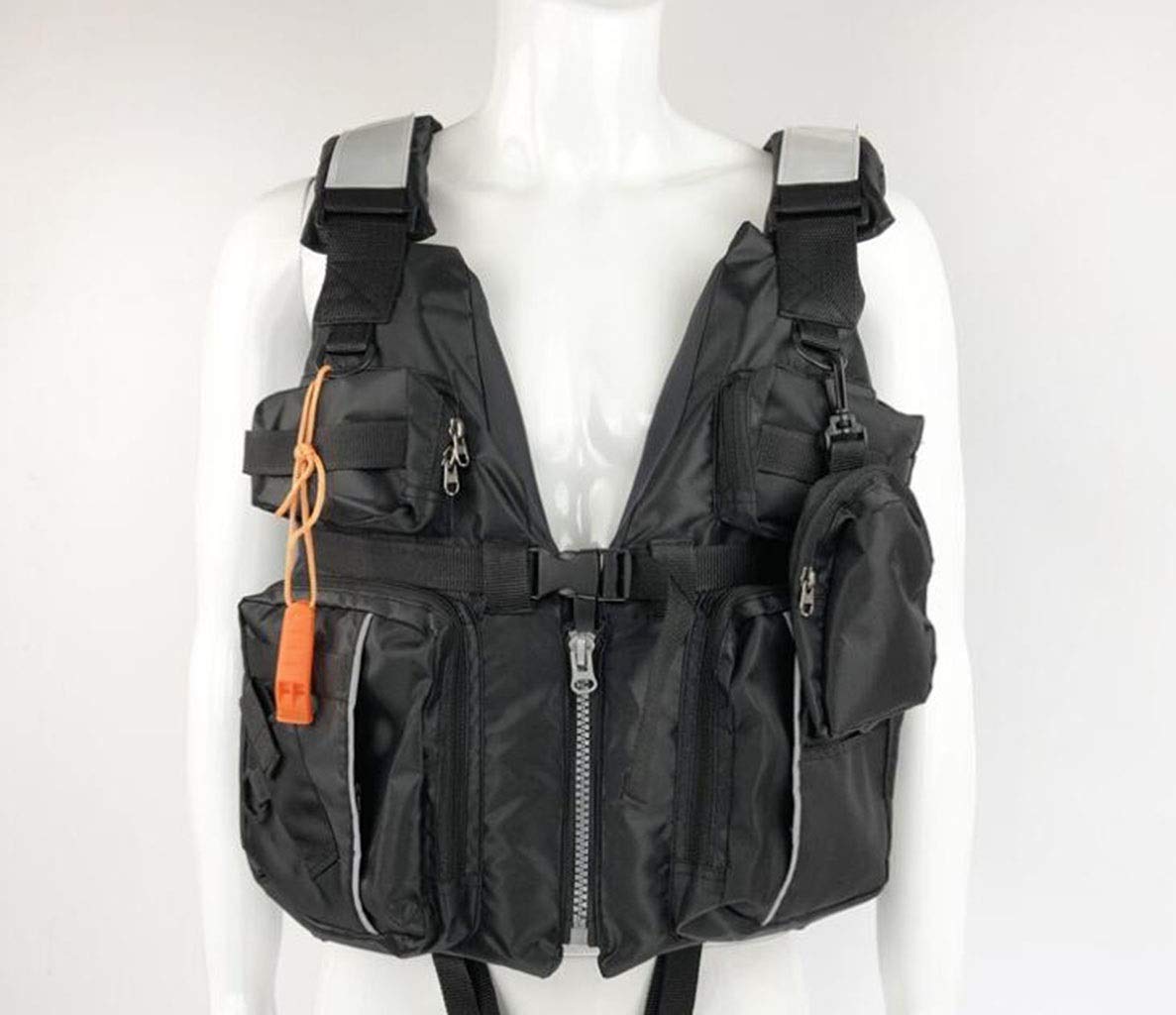 Chaleco de Pesca con Mosca Chaqueta de Bolsillo Al Aire Libre Chaleco de Red de Secado rápido Chaleco de Pesca de Ocio al Aire Libre Fotografía de Viaje Chaleco Negro Hombres y Mujeres