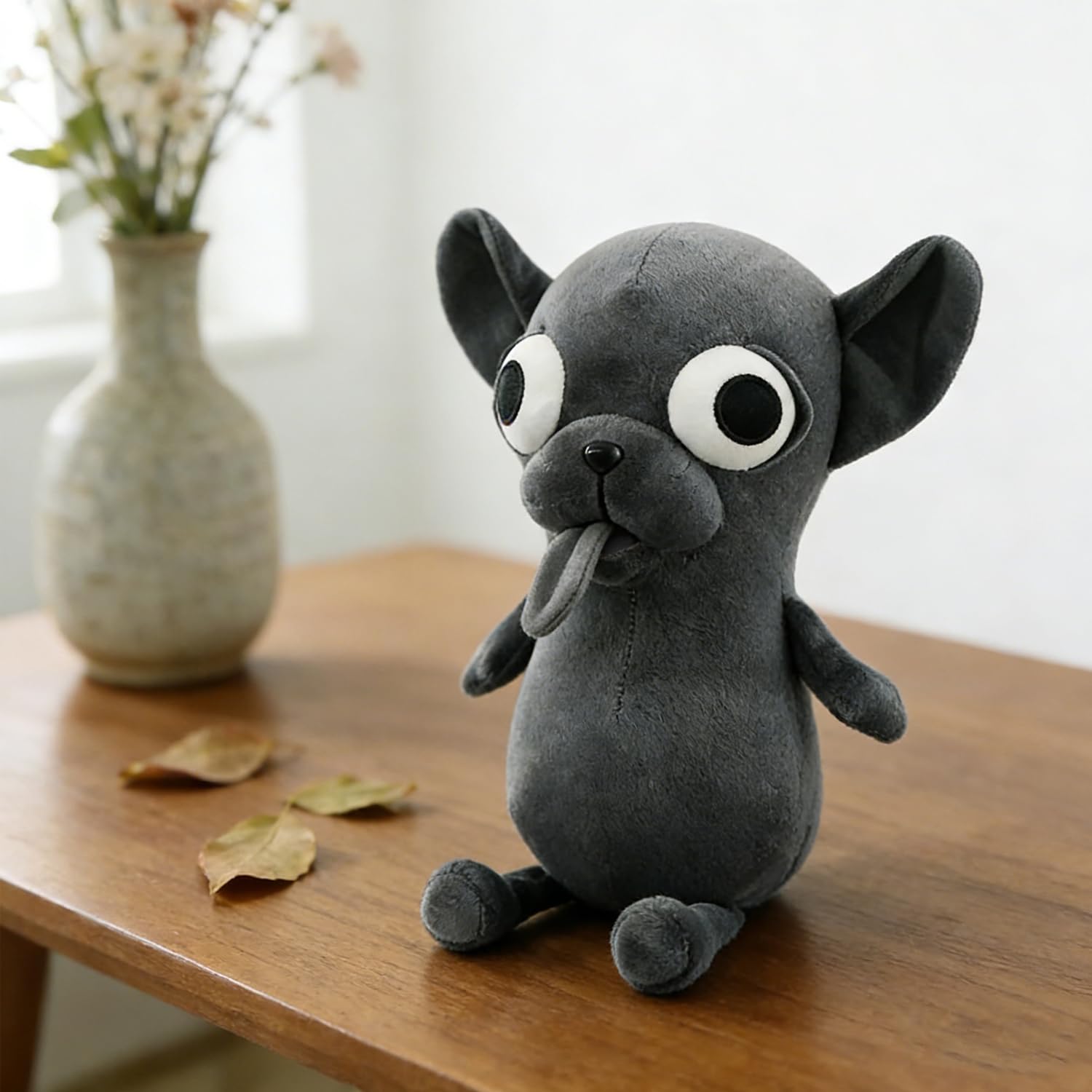 Juguete de Peluche de Chihuahua, 25 cm Muñeco de Peluche Chihuahua, Lindo juguete de peluche para cachorro, Divertido Chihuahua de Ojos Grandes, Chihuahua Plush Toys, Regalos para Niños y Niñas