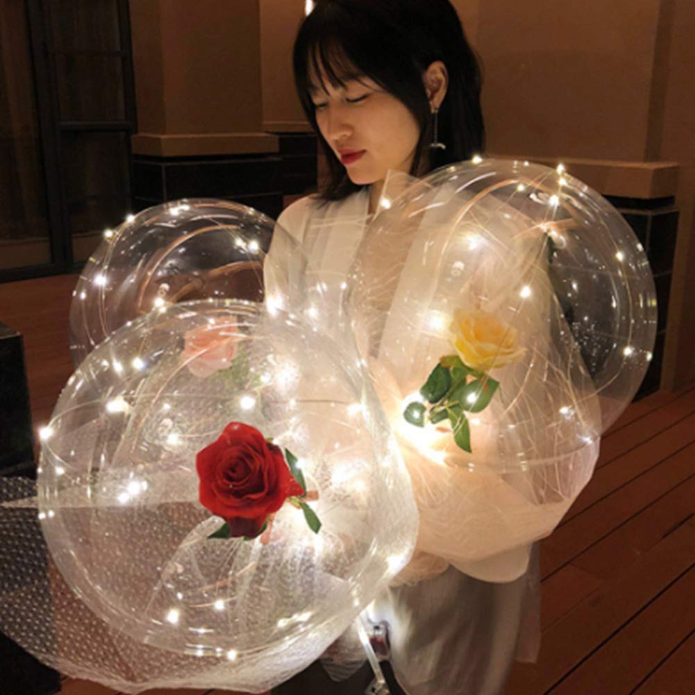 Amazon.co.jp: ルミナスバルーンローズブーケ LEDルミナスバルーン