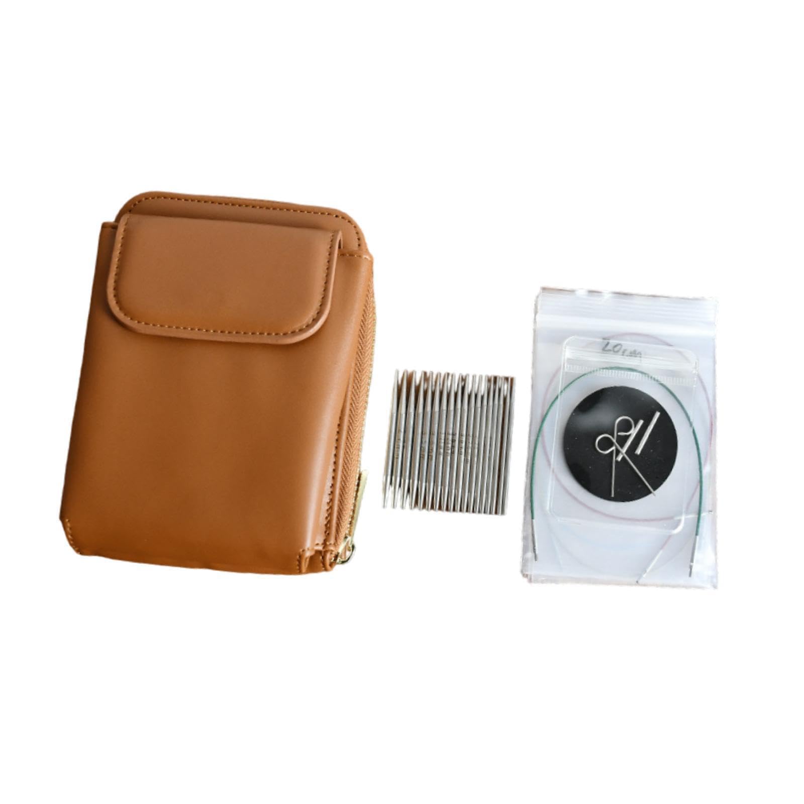 YIXANNX Manualidades hechas a mano con un juego de alfileres de tejer de acero inoxidable de primera calidad para profesionales y principiantes. Bolsa de, Astilla, Longitud de los pines 6cm