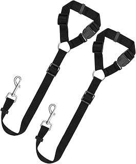BRITPICKS Dog Car Seat Belt 2 Pack Dog Seat Belts for Cars Uk Pet Safety Harness Restraint Belts for Cars Headrest Leash Adjustable Seatbelts