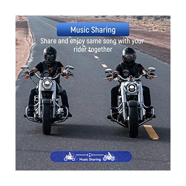 LEXIN 2X B4FM Intercomunicador Casco Moto Bluetooth, Moto 1-10 Motoristas de 2000m - Imagen 5