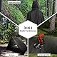 Opret Wasserdicht Regenponcho Damen Herren, Leicht Atmungsaktiv Regencape 3-in-1-Multifunktional Regenmantel Regenschutz Regen Poncho für Wandern und Camping-Schwarz