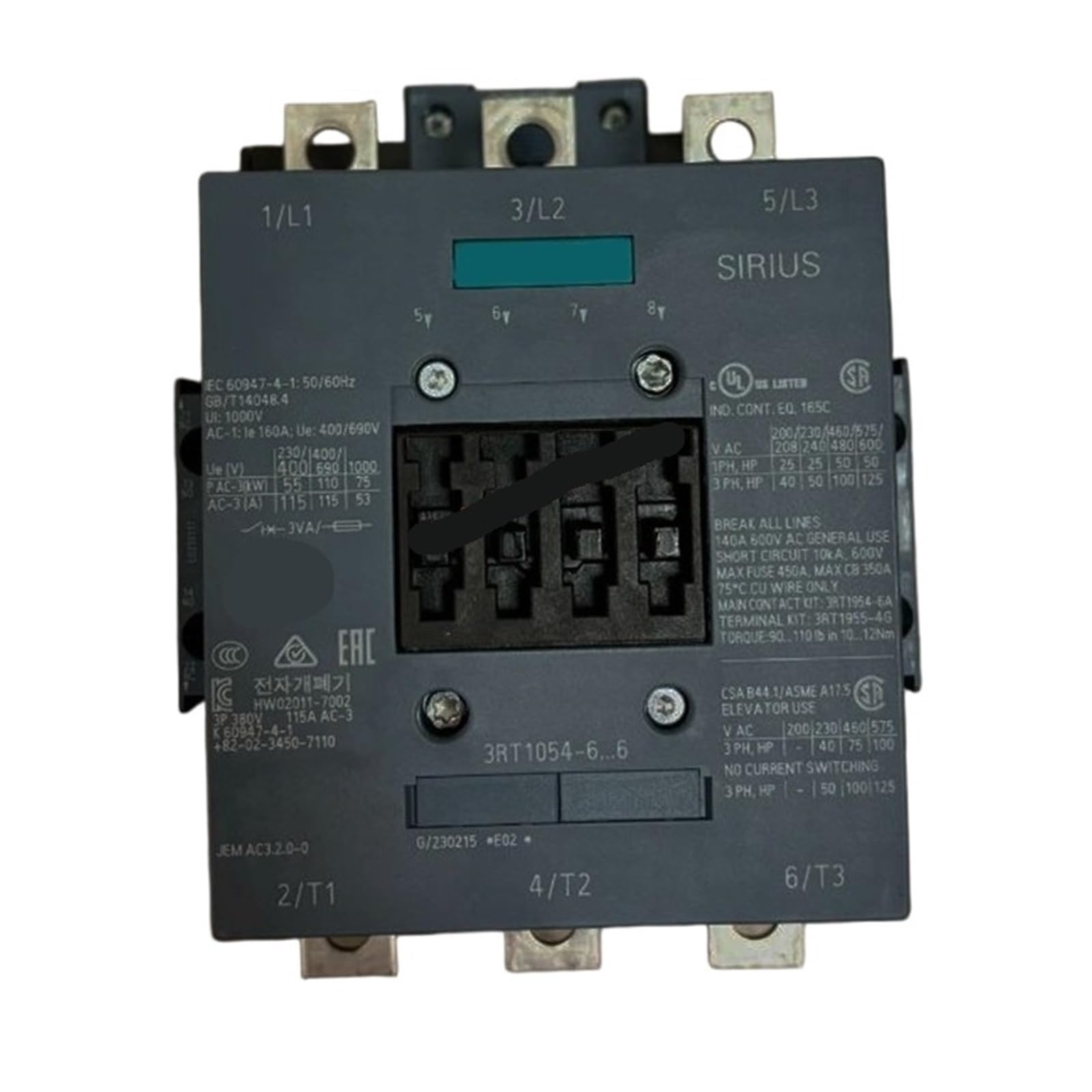 ETNANUPIN 1PCS Power Contactor 3RT1054-6AB36 3RT1055-6AB36 3RT1056-6AB36(3RT1055-6AB36)