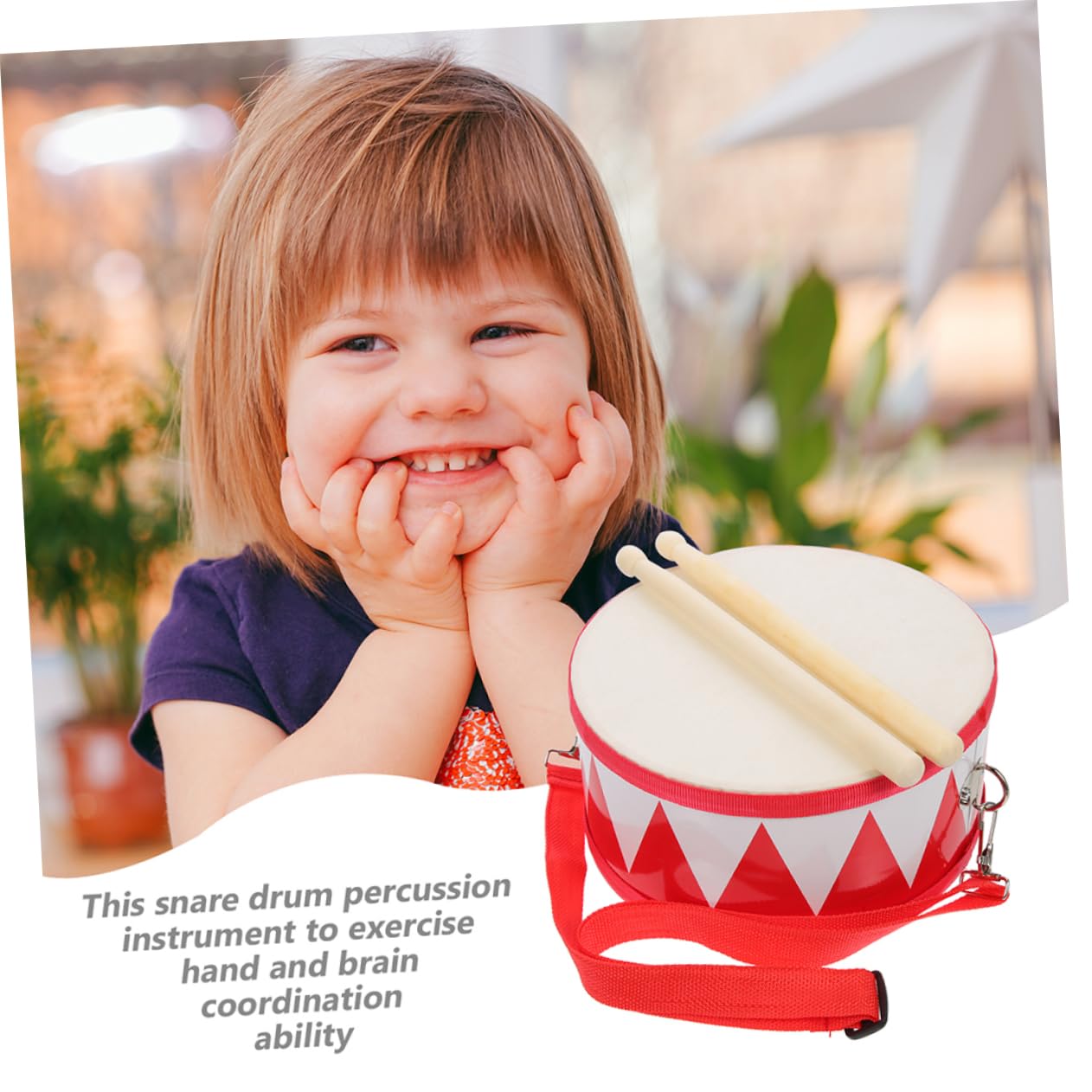 BESPORTBLE Tambour Sol Garçon Fille Rouge Instrument Percussion Orff