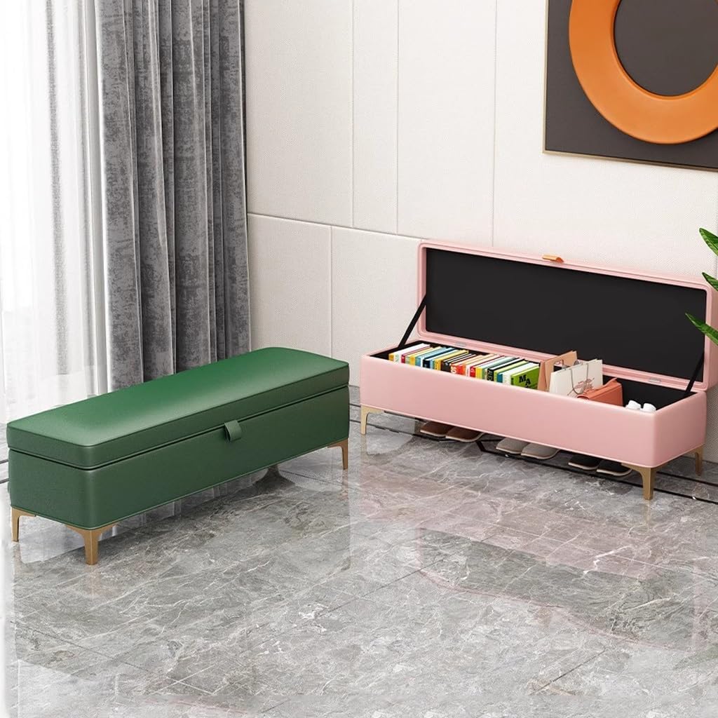 Benches Garden Bench Outdoor Patio Seating Backless Park Chair Lawn Path Slatted Seats,Large Faux Leather Storage Bench for Living Room & Entryway, Upholstered Ottoman with Ample Storage Spa