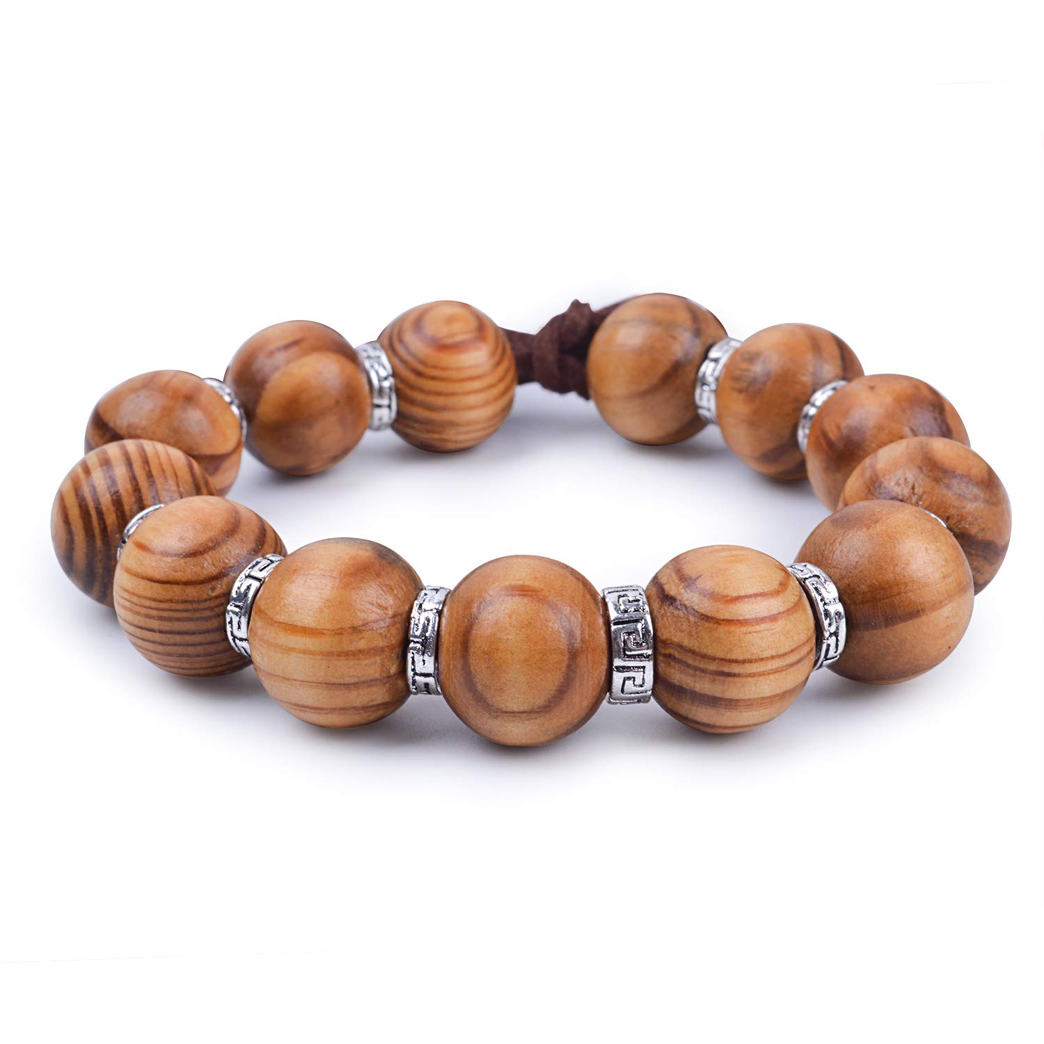 BronaGrand 100 Stück Bunte Holzperlen 16 Mm - 4 Farben, Loch 3,8 Mm, Für Schmuck, Basteln, DIY, Naturholz