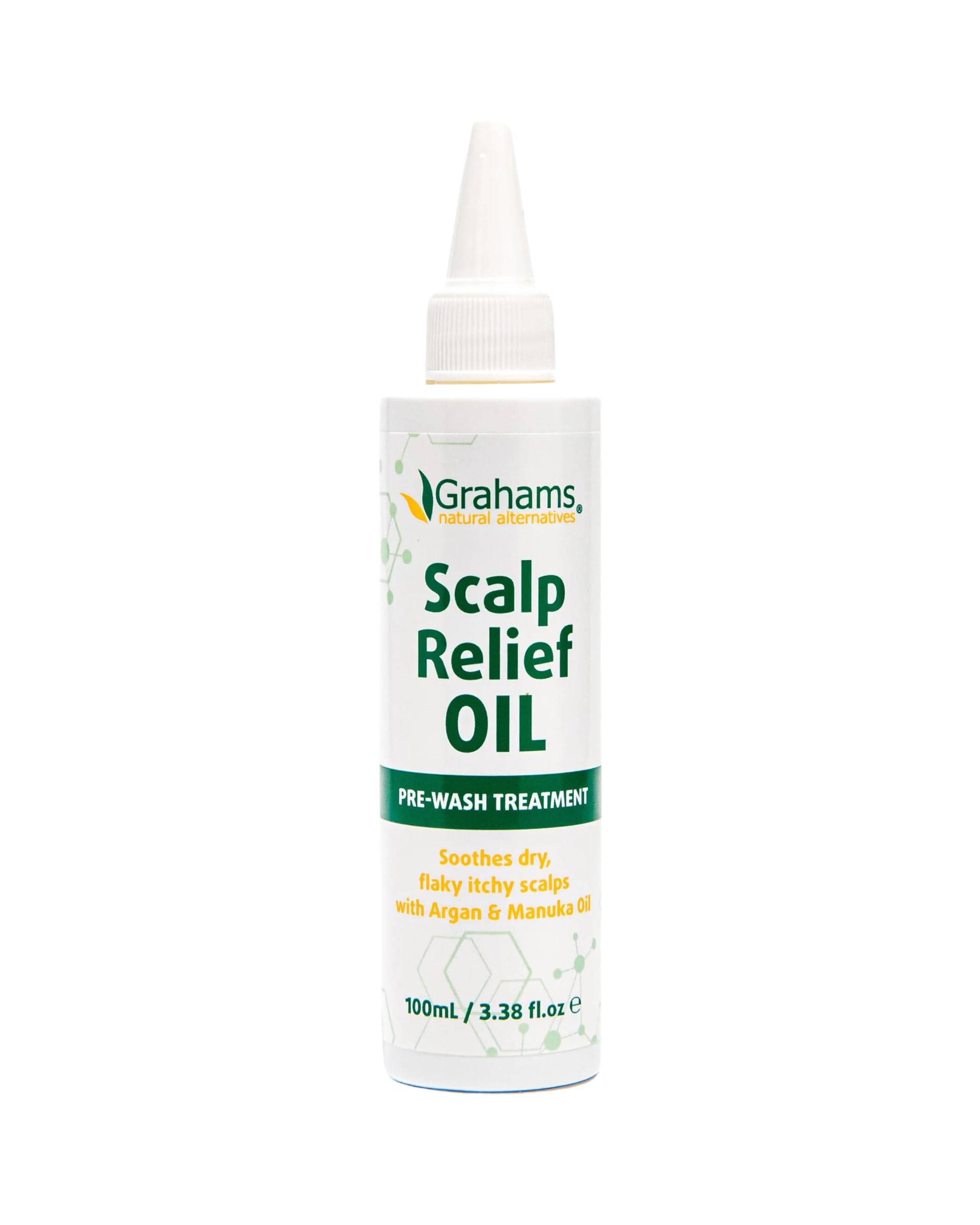 Grahams Natural Scalp Relief Oil - For Dry, Itchy & Flaky Scalp Psoriasis, Seborrheic Dermatitis & Dandruff Treatment - Hydrating, Moisturising, Exfoliating (1 x 100 ml)