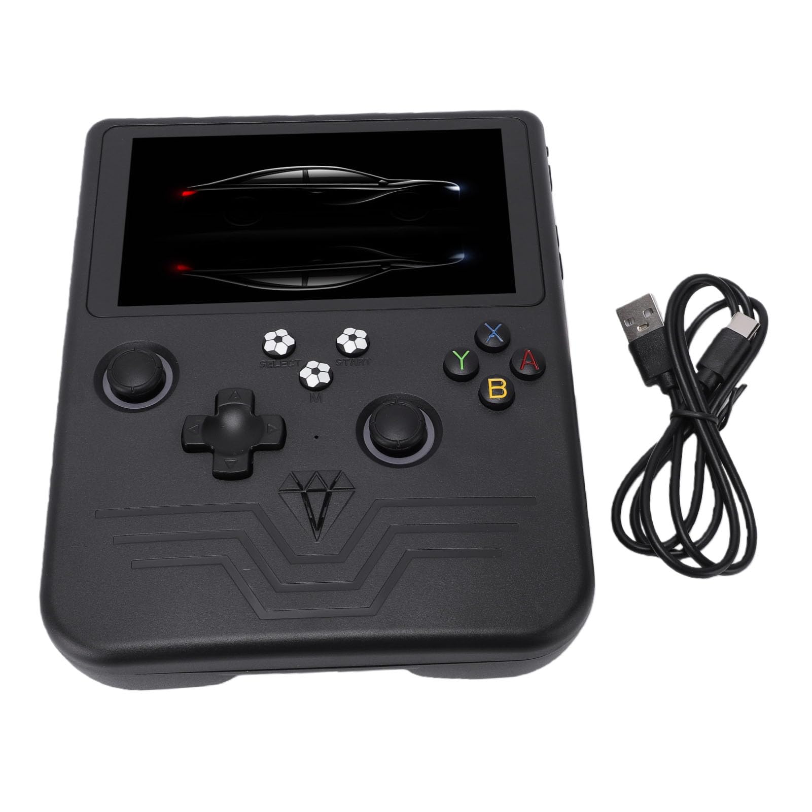 Hidyliu Consola de Juegos Portátil con Mando RGB Dual Retro con Pantalla de 6 Pulgadas para Entusiastas de los Juegos Clásicos, Dispositivo de Juego Portátil (Negra)