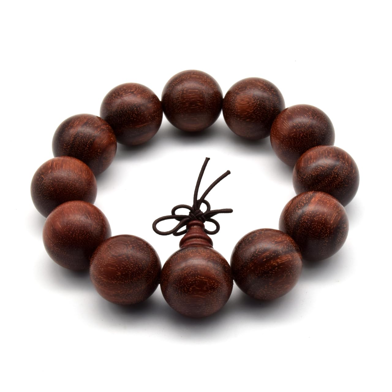 Bracciale Unisex in Legno di Sandalo Rosso Africano Naturale, Perline da Preghiera, Buddismo Tibetano, Meditazione, Collana Mala, Yoga.