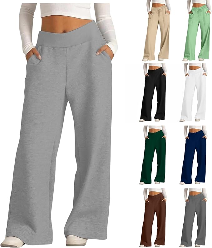 Wide Leg Sweatpants Women High Waisted Baggy Joggers Loose Fit Athletic Sweatpants Soft Lightweight Joggers 2025