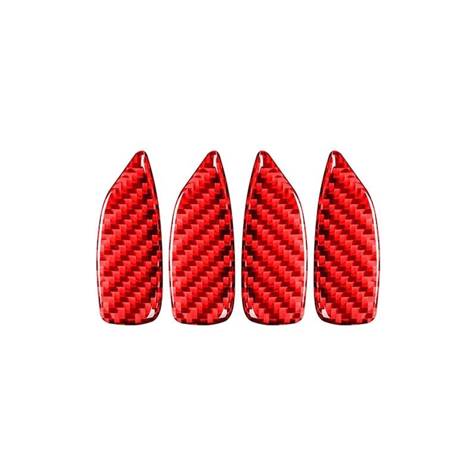 Piwine Rosso Carbon Fiber Car Interior Door Bowl Trim Cover Decoration Sticker For 3 Series E46 323I 328I 330I 325I 1999-2004