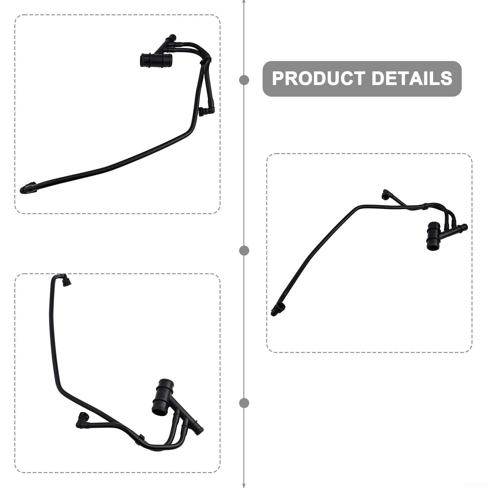 Tubo del liquido di raffreddamento del tubo dell'acqua per Range Rover Sport 2010-2013 Montaggio OEM LR019007 Tubo di raffreddamento in plastica di gomma di ricambio